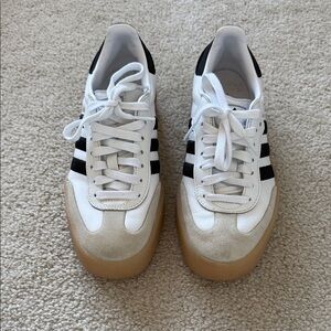 Adidas Women’s White and Black Sneakers